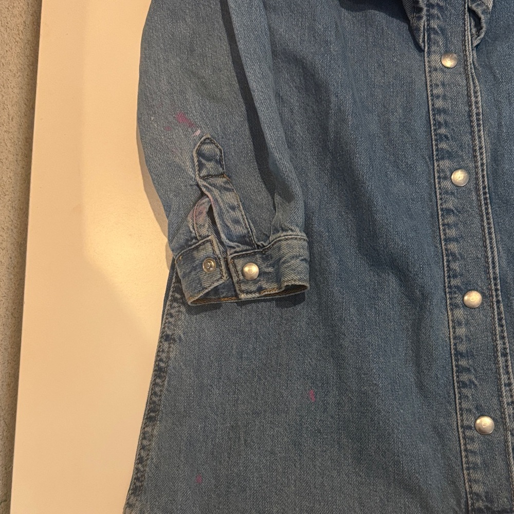 Zara Blue Denim Kids Dress - Picture 3 of 5